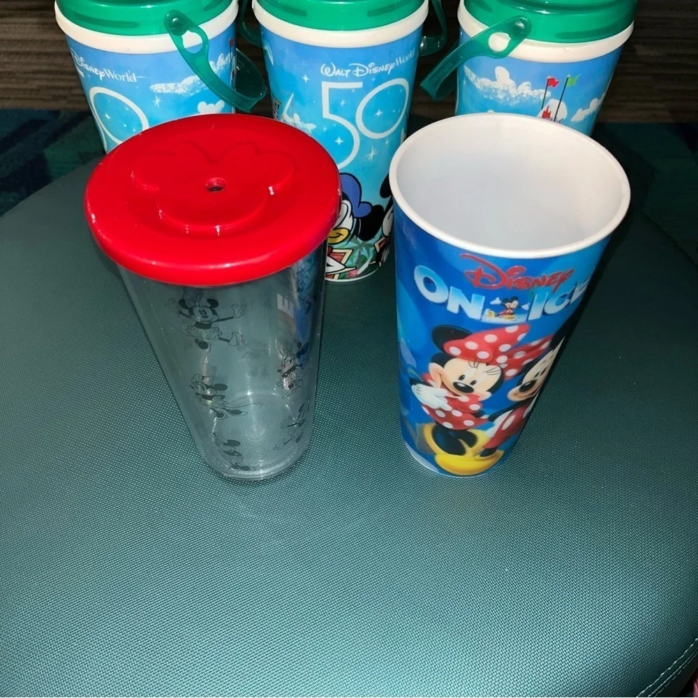 Disney world 50th anniversary typhoon lagoon blizzard beach cups lot Minnie ice
